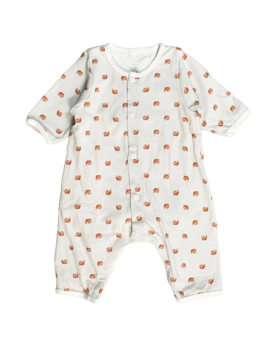 A White Jumpsuits from Petit Bateau in size 0-3M for boy. (Front View)