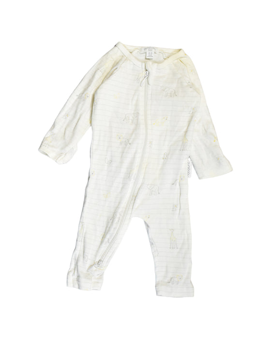 A White Jumpsuits from Purebaby in size 0-3M for neutral. (Front View)