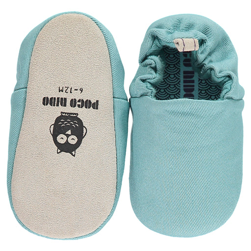 A Blue Slip Ons from Poco Nido in size 18-24M for boy. (Back View)