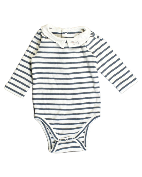 A White Bodysuits from Jacadi in size 0-3M for girl. (Front View)