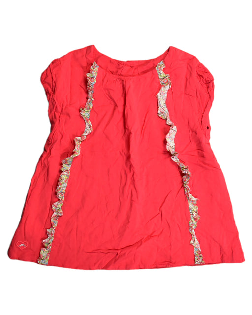 A Red Sleeveless Tops from Chateau de Sable in size 8Y for girl. (Front View)