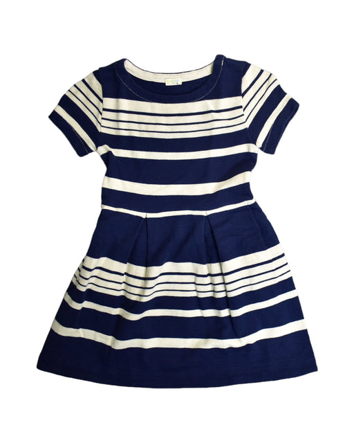 A Blue Short Sleeve Dresses from Crewcuts in size 4T for girl. (Front View)