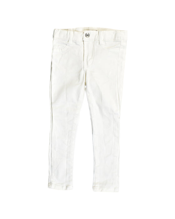 A White Casual Pants from 7 For All Mankind in size 4T for girl. (Front View)