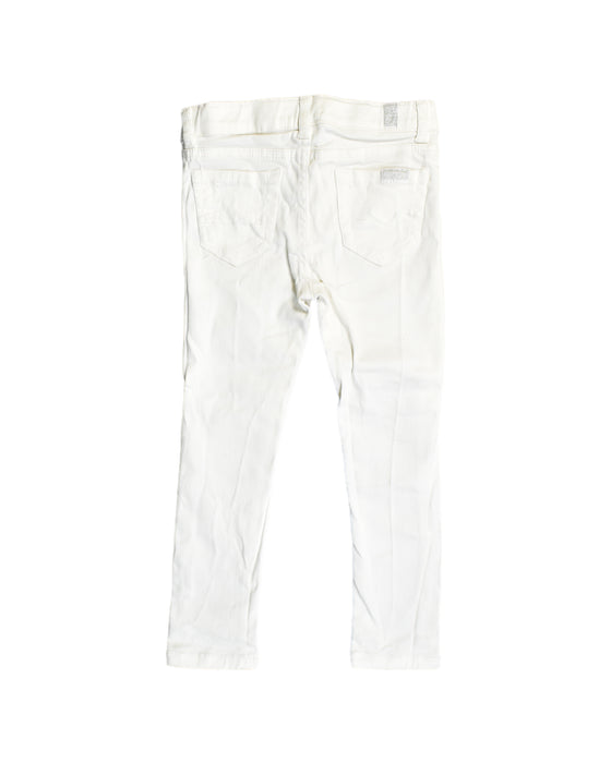 A White Casual Pants from 7 For All Mankind in size 4T for girl. (Back View)