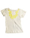 A Beige T Shirts from Crewcuts in size 4T for girl. (Front View)