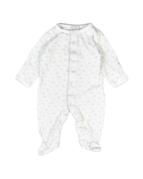 A White Onesies from Kissy Kissy in size 0-3M for boy. (Front View)