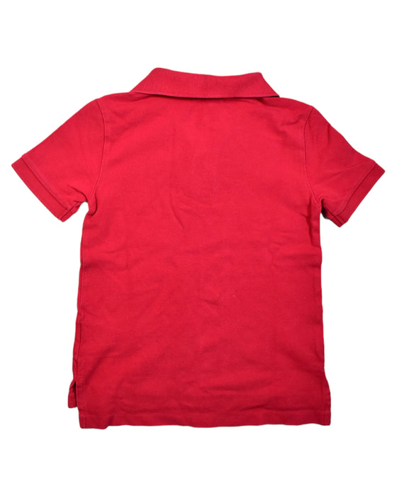 A Red Short Sleeve Polos from Polo Ralph Lauren in size 5T for boy. (Back View)