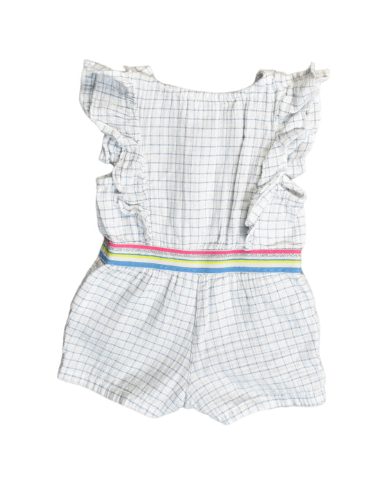 A White Rompers from Gingersnaps in size 6-12M for girl. (Back View)