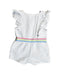 A White Rompers from Gingersnaps in size 6-12M for girl. (Back View)