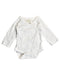 A White Bodysuits from Little Green Radicals in size 3-6M for boy. (Front View)