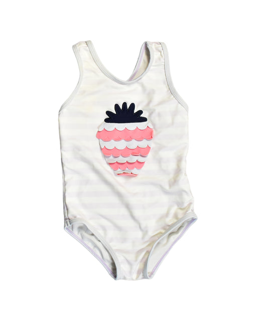 A White Swimsuits from Seed in size 12-18M for neutral. (Front View)