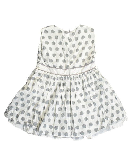 A White Short Sleeve Dresses from Chateau de Sable in size 12-18M for girl. (Back View)