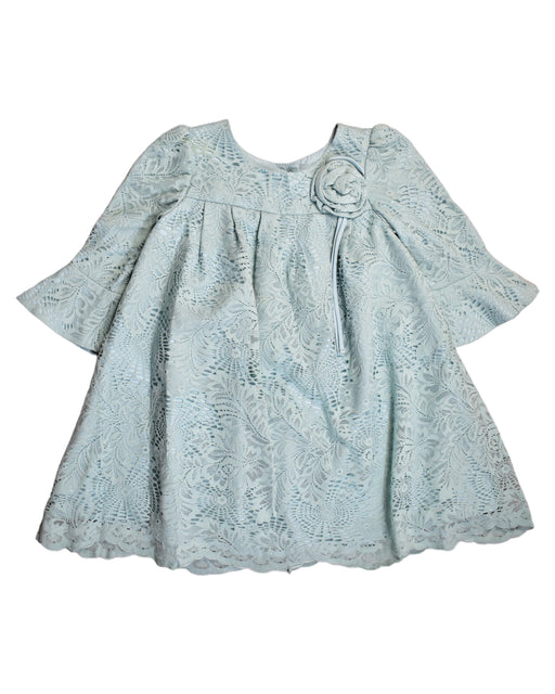 A Teal Long Sleeve Dresses from Laura Ashley in size 3T for girl. (Front View)