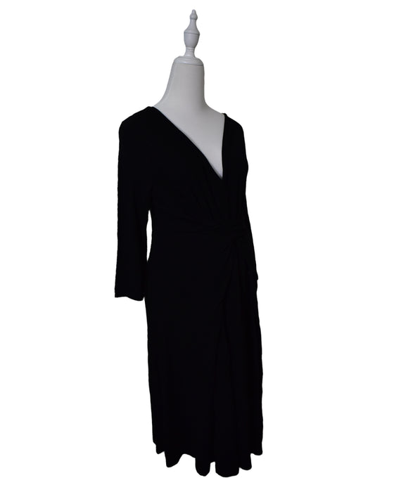 A Black Long Sleeve Dresses from Seraphine in size S for maternity. (Front View)