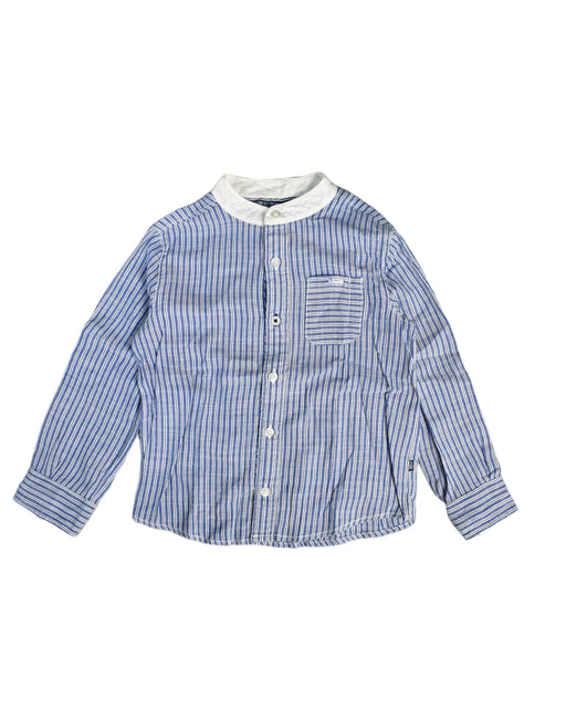 A Blue Shirts from Retykle in size 4T for boy. (Front View)