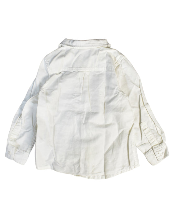 A White Shirts from Petit Bateau in size 3T for boy. (Back View)