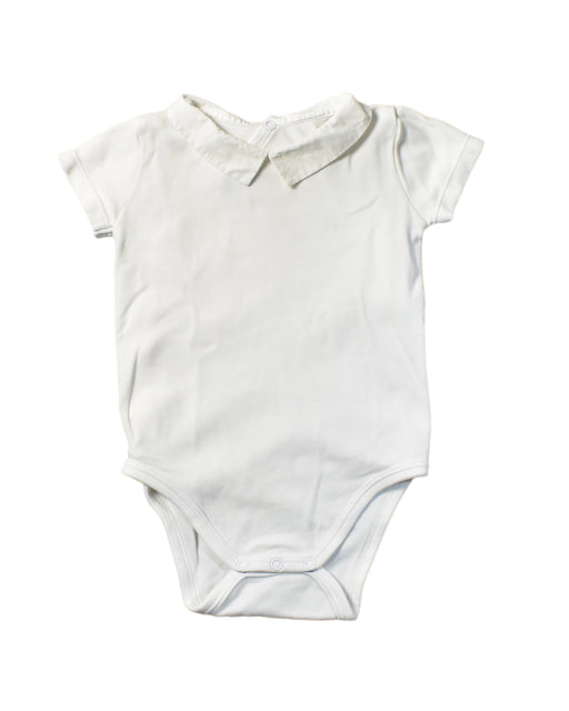 A White Bodysuits from Jacadi in size 6-12M for girl. (Front View)