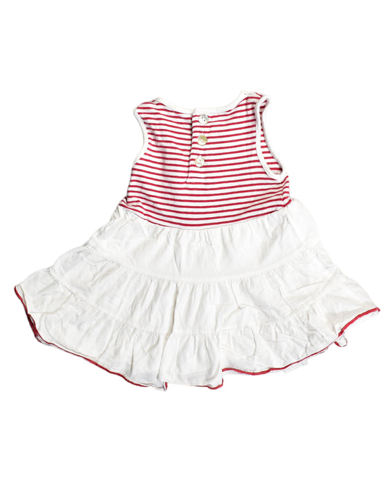 A White Sleeveless Dresses from Chateau de Sable in size 3-6M for girl. (Back View)