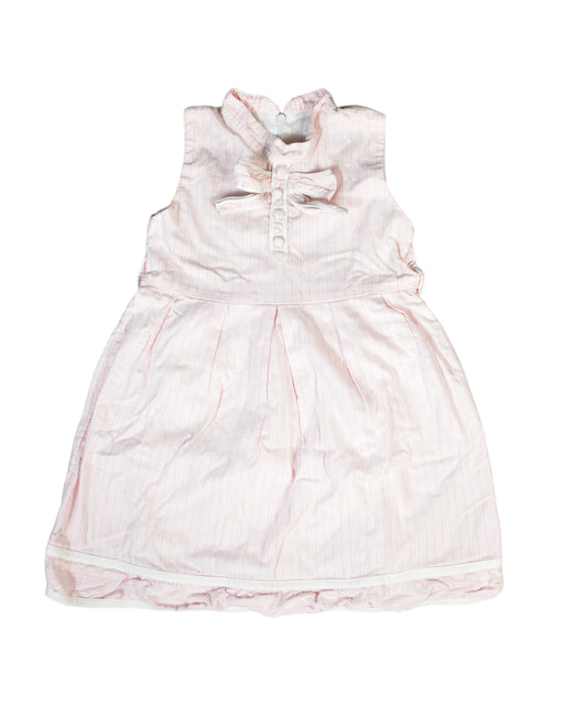 A Pink Sleeveless Dresses from Chateau de Sable in size 4T for girl. (Front View)