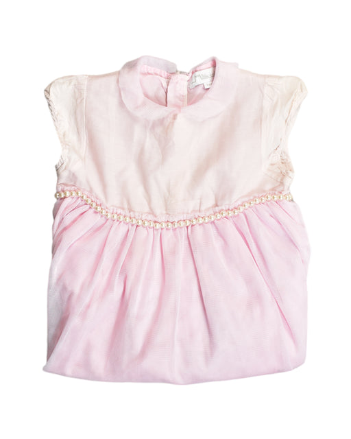 A Pink Sleeveless Dresses from Chateau de Sable in size 4T for girl. (Front View)