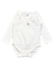 A White Bodysuits from Petit Bateau in size 0-3M for boy. (Front View)