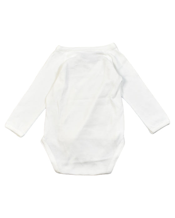 A White Bodysuits from Petit Bateau in size 0-3M for boy. (Back View)