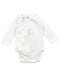 A White Bodysuits from Petit Bateau in size 0-3M for boy. (Front View)