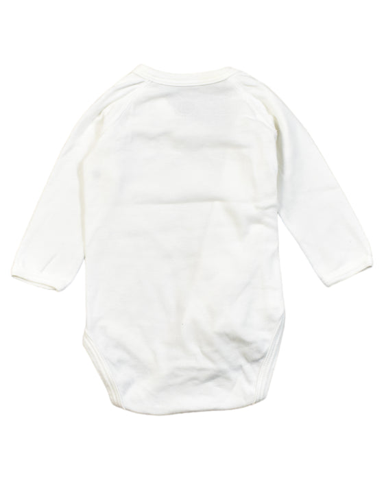 A White Bodysuits from Petit Bateau in size 0-3M for boy. (Back View)