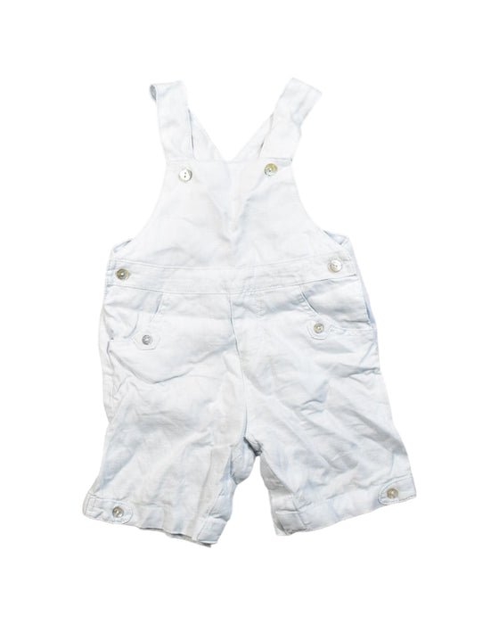 A White Overall Shorts from Tartine et Chocolat in size 6-12M for boy. (Front View)