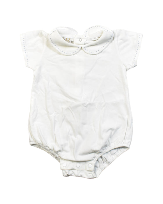 A White Bodysuits from Paz Rodriguez in size 0-3M for girl. (Front View)