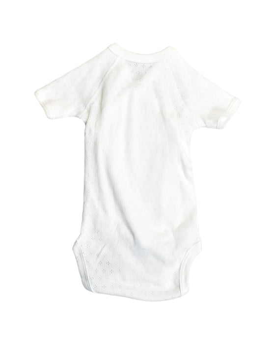 A White Bodysuits from Petit Bateau in size 3-6M for boy. (Back View)