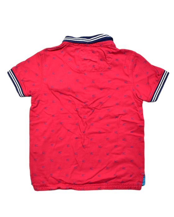 A Red Short Sleeve Polos from PONEY in size 5T for boy. (Back View)