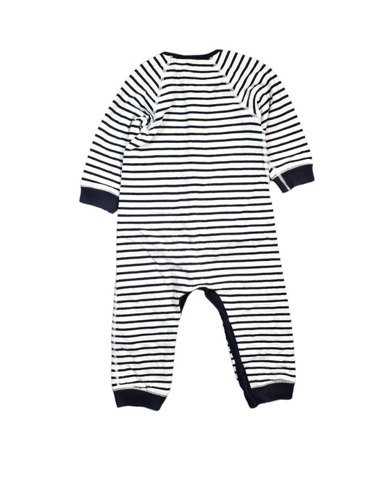 A White Onesies from Petit Bateau in size 18-24M for boy. (Back View)