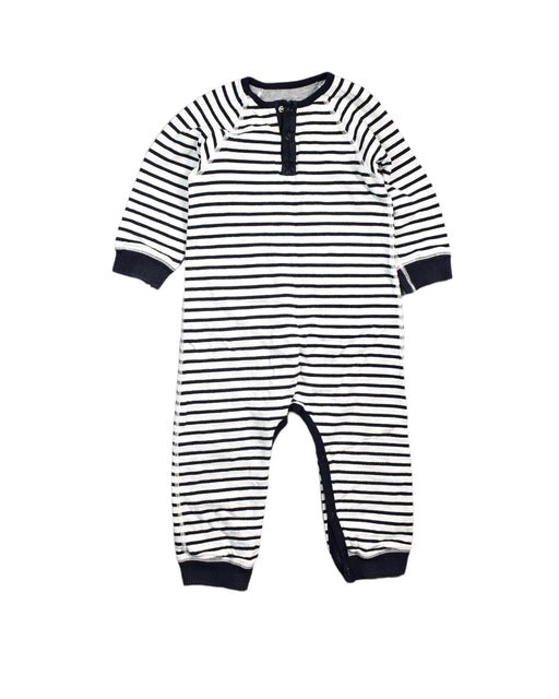 A White Onesies from Petit Bateau in size 18-24M for boy. (Front View)