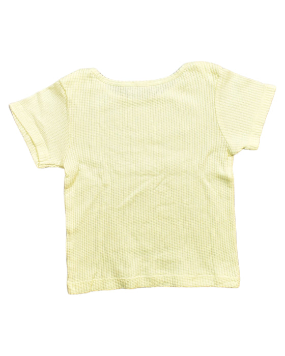 A Yellow Short Sleeve Tops from Bout'Chou in size 3T for girl. (Back View)