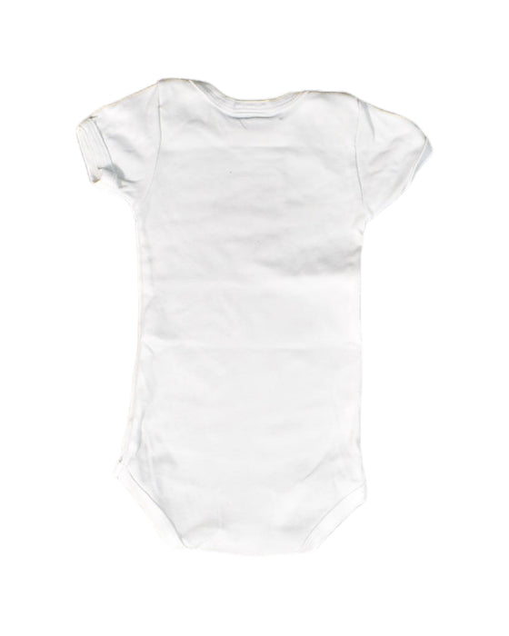 A White Bodysuits from Petit Bateau in size 6-12M for girl. (Back View)