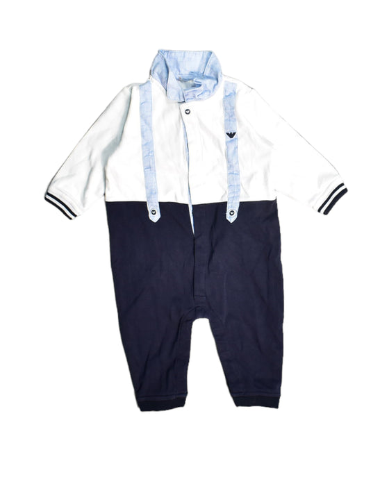 A White Onesies from Armani in size 3-6M for boy. (Front View)