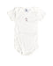 A White Bodysuits from Petit Bateau in size 3T for girl. (Front View)