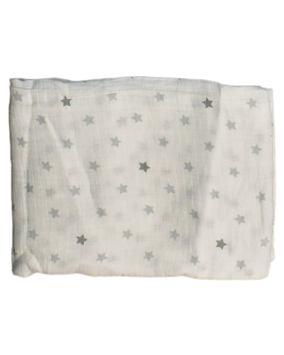 A White Swaddles from Aden & Anais in size O/S for neutral. (Front View)