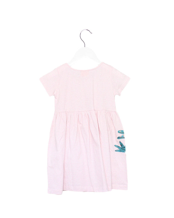 A Pink Short Sleeve Dresses from Jim Thompson in size 2T for girl. (Back View)