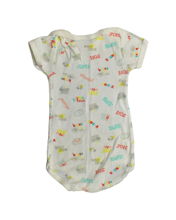 A White Bodysuits from Petit Bateau in size 6-12M for girl. (Back View)