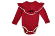 A Red Bodysuits from baby baby cool in size 12-18M for girl. (Front View)