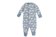 A Blue Long Sleeve Jumpsuits from Hanna Andersson in size 3-6M for boy. (Back View)