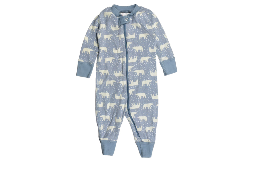 A Blue Long Sleeve Jumpsuits from Hanna Andersson in size 3-6M for boy. (Front View)