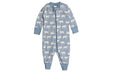 A Blue Long Sleeve Jumpsuits from Hanna Andersson in size 3-6M for boy. (Front View)