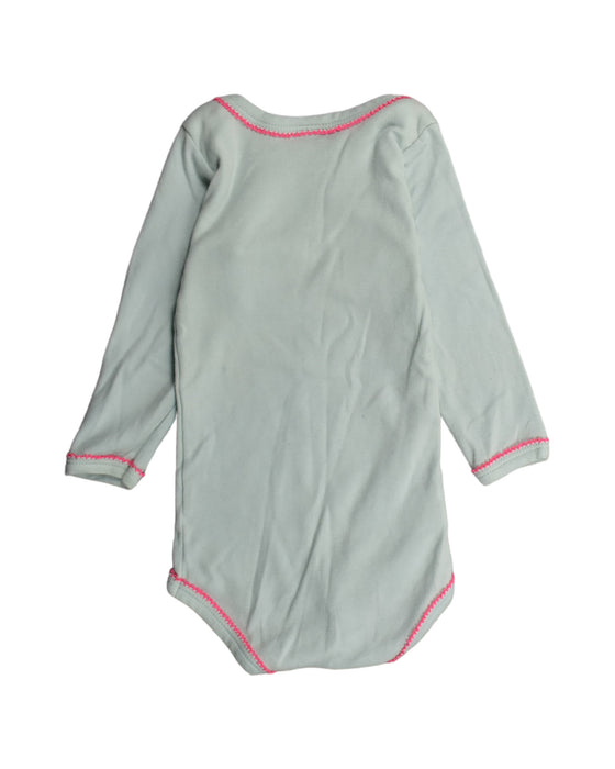 A Green Bodysuits from Petit Bateau in size 6-12M for girl. (Back View)