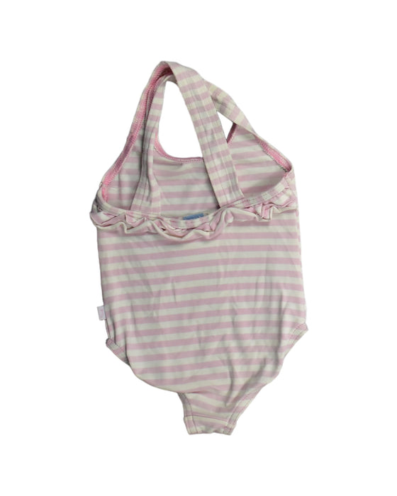 A Pink Swimsuits from Jacadi in size 3-6M for girl. (Back View)