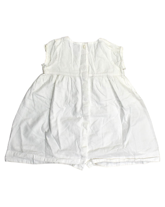 A White Sleeveless Dresses from Petit Bateau in size 18-24M for girl. (Back View)