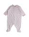 A White Onesies from Petit Bateau in size 0-3M for girl. (Back View)