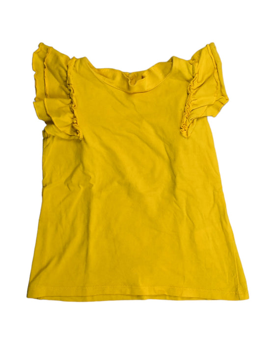 A Yellow Sleeveless Tops from Seed in size 4T for girl. (Front View)